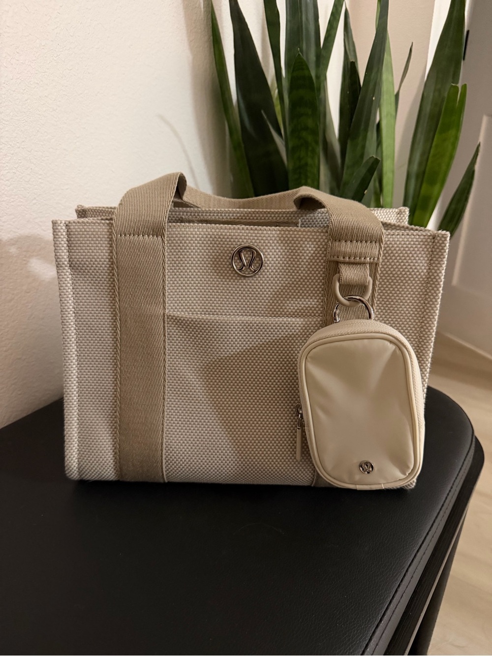 Two-Tone Canvas Tote Bag *Mini 4.5L AND Clippable Nano Pouch